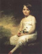 Sir Henry Raeburn A Little Girl Carrying Flowers (mk05) oil painting on canvas
